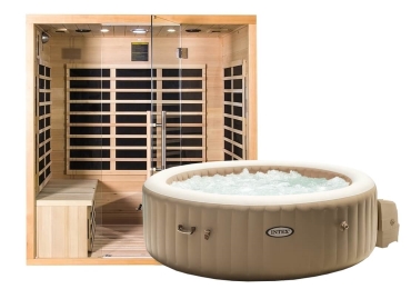 Infrasauna Marimex Popular 7001 XXL + Vírivý bazén PureSpa Bubble HWS